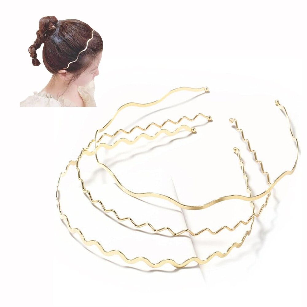 Gold Headband Metal Headbands for Women Girls Thin headband Metal Hair Band Wire
